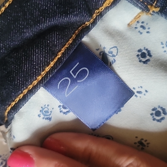 NWT Anthropologie Pilcro The Split Straight Dark Wash Jeans Size 25 or 26 - Picture 10 of 11